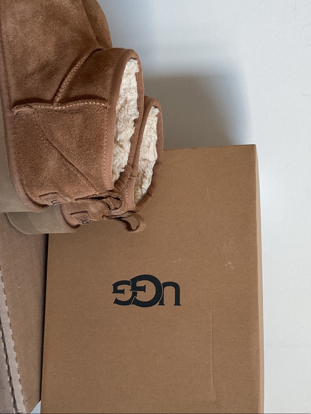 UGG Classic Short Shearling-Lined Booties in Chestnut - Picture 5 of 5